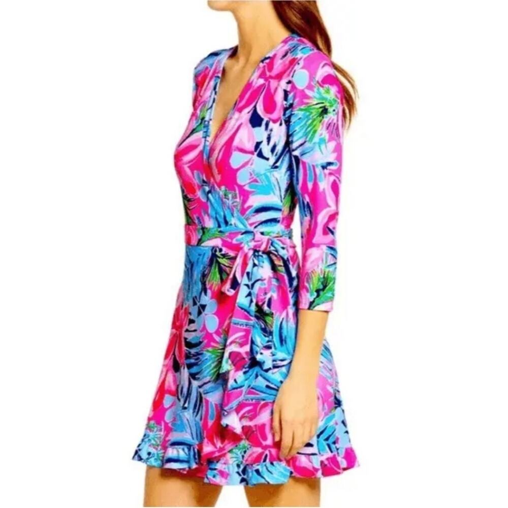 Lilly Pulitzer Jessalynne Romper Cockatoo Pink Pretty in Pink LG - Picture 2 of 12